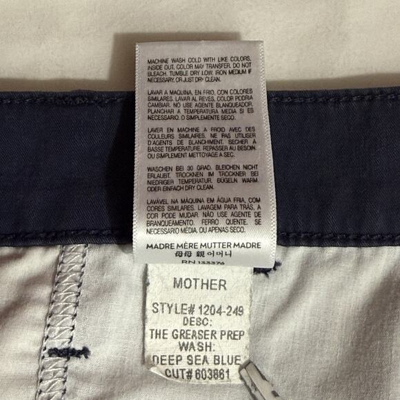 Mother The Pleated Greaser Prep Pants Womens Size 29 Blue On The Island Preppy - Picture 12 of 13